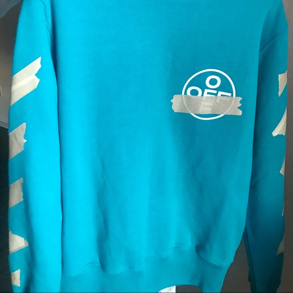 Sold!!! Off-white tape arrows sweatshirt in blue - Picture 2 of 3